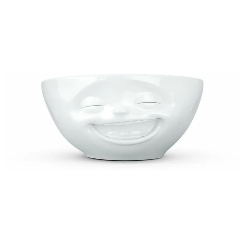 BauscherHepp 145025 11.8 Oz Round Bowl Porcelain Embossed Laughing Face