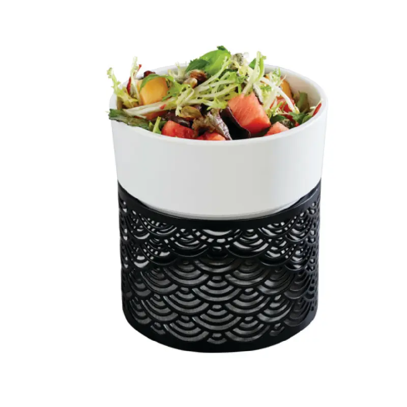 Libbey APS 15103 50-3/4 Oz Round Bowl Melamine Washable White Stackable