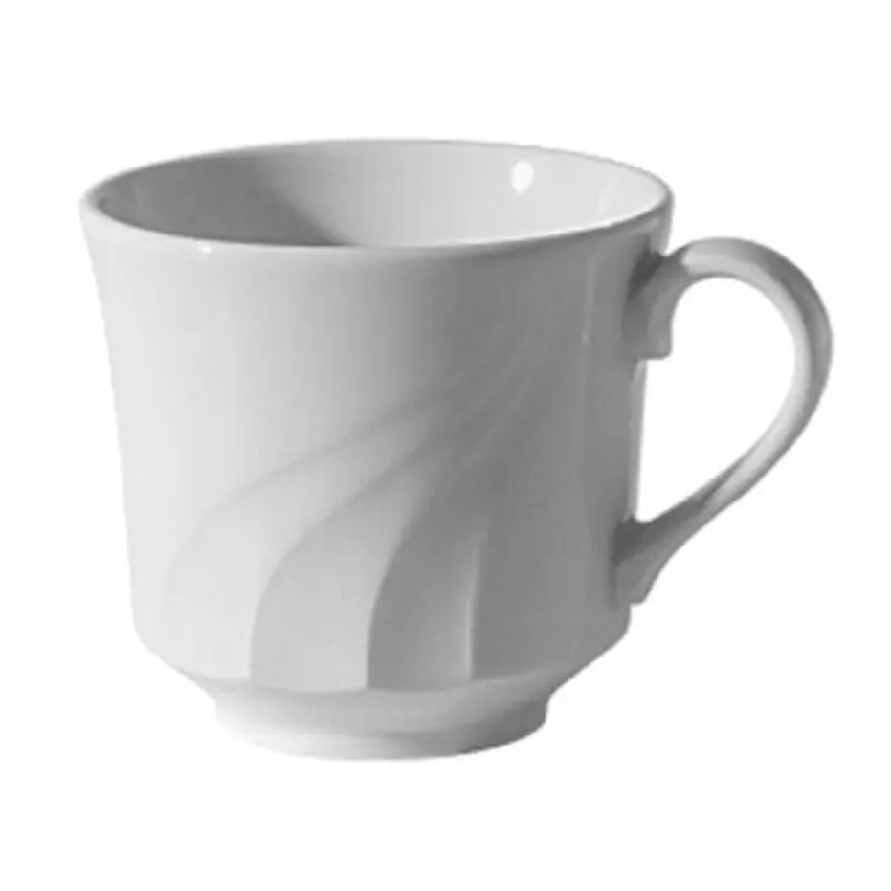 Tableware Solutions USA 21CCEVE035 7 Oz Tea Cup Scratch Resistant Microwave Safe White