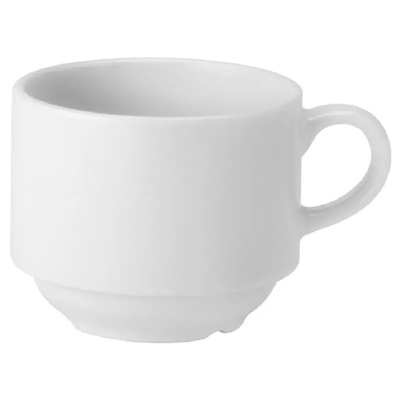 Tableware Solutions USA PWE60020 7 Oz Stackable Cup China Pure White