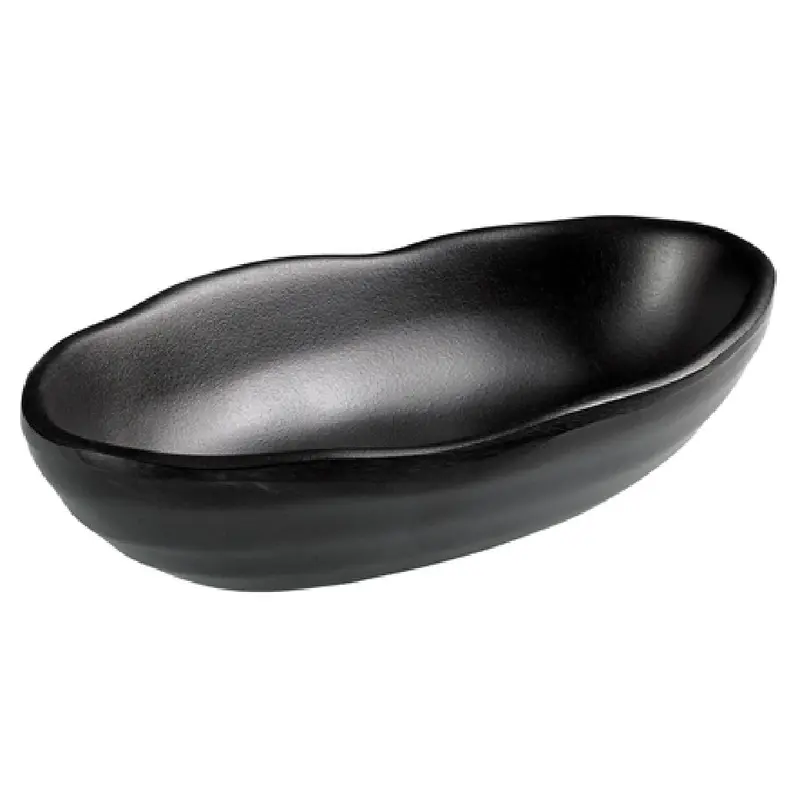 Tableware Solutions USA T8221 3-1/3oz Oval Melamine Bowl Black Dishwasher Safe