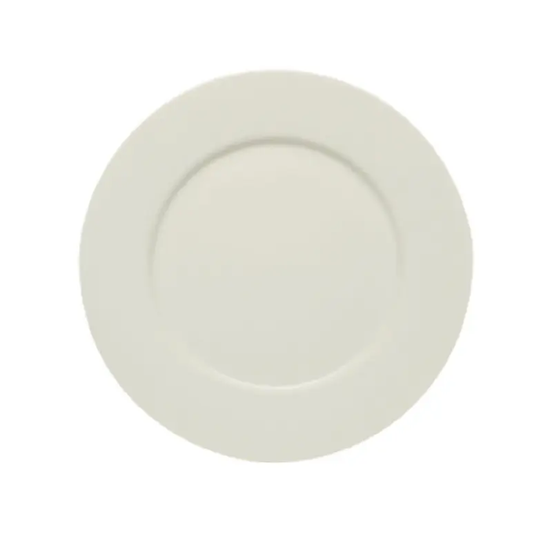 BauscherHepp 690026 10-1/4 Inch Dia Flat Plate Porcelain Bone White