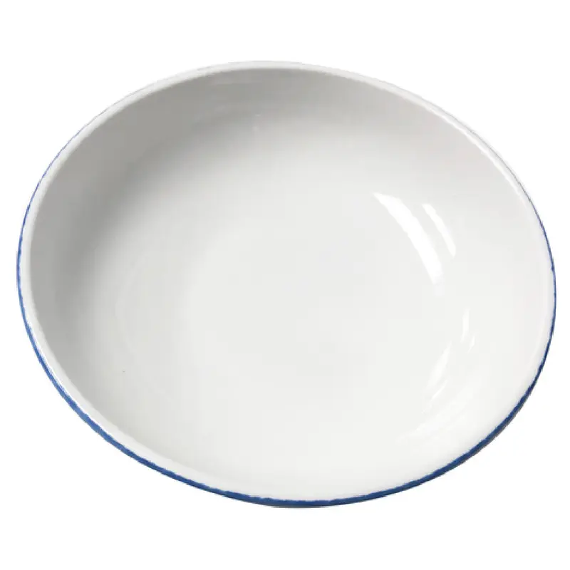 Tableware Solutions USA 50RUS126-141 62 Oz Salad Bowl Round Ceramic Blue Rim