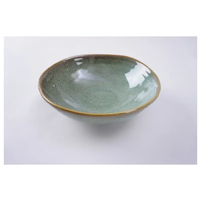 Tableware Solutions USA TS-R003-02 12 Inch Bowl 3.2 L Vitrified Porcelain Reactive Moss Green