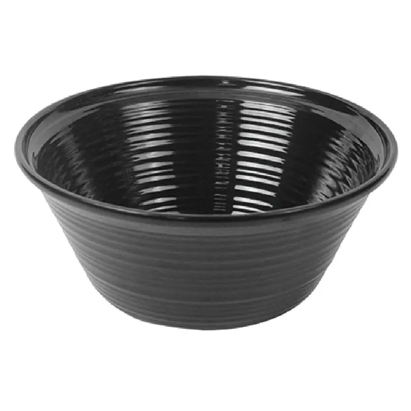 BauscherHepp TB56325 84-1/2 Oz Black Round Bowl Melamine Dishwasher Safe