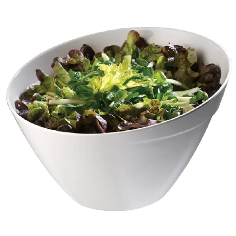 Libbey APS 84042 84-5/8 Oz Large Round Bowl White Melamine with Non-Slip Feet