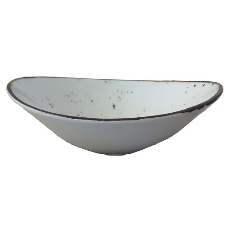 Tableware Solutions USA 29FUS174-01 30-2/5 Oz Oval Salsa Bowl Ceramic White
