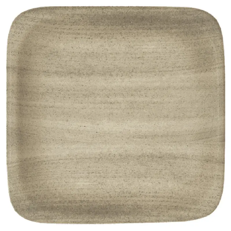 BauscherHepp 111529-820300 8-1/2 Inch Square Plate Porcelain Ceramica Wood Decor