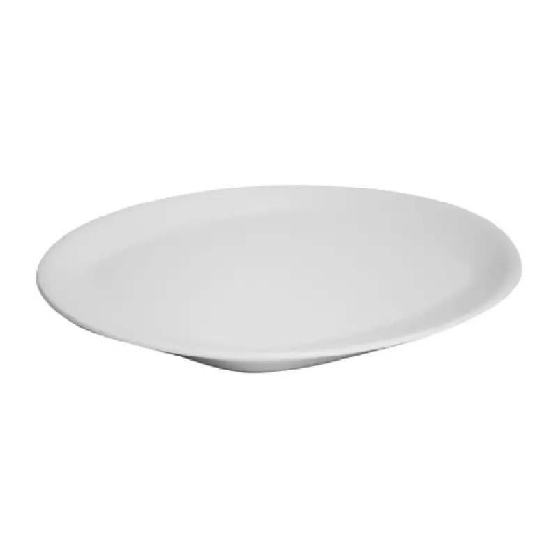 BauscherHepp T5850M 9-4/5 Inch Round Plate Melamine Matte White