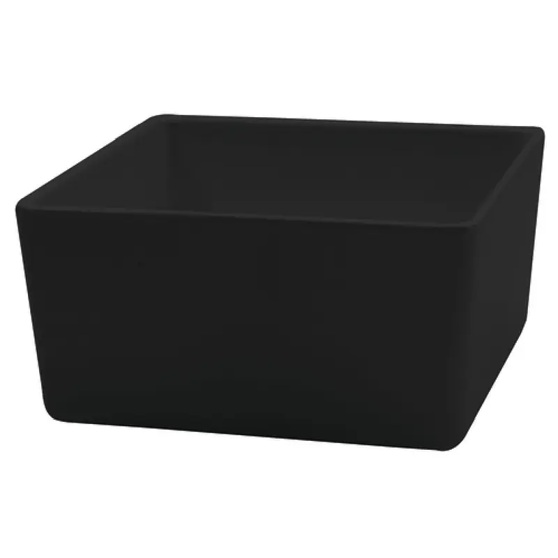 Tablecraft M4025BK 1-1/4 Quart Melamine Rectangular Bowl Black