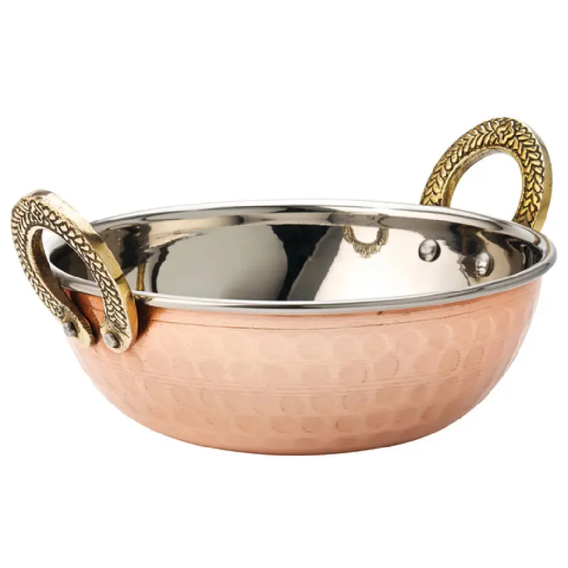 Tableware Solutions USA F91060 11.5 Oz Kadai Dish with Double Handles Copper