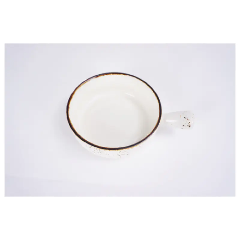 Tableware Solutions USA TS-DG0121-01 3 Inch Round Bowl White Porcelain with Handle