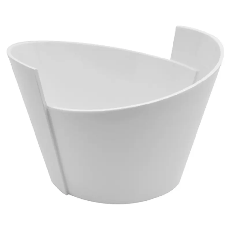 BauscherHepp T1092 84-1/2 Oz. Melamine Bowl White - Asymmetrical Stackable