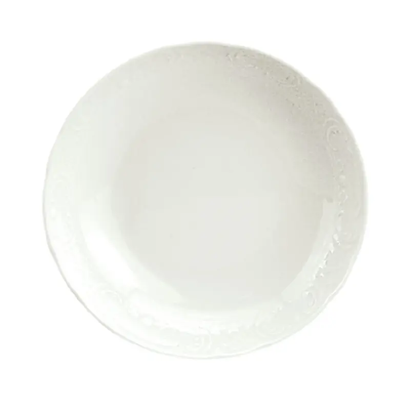 Libbey 9060119 19 Oz Bowl Round Porcelain Marquis Pattern White