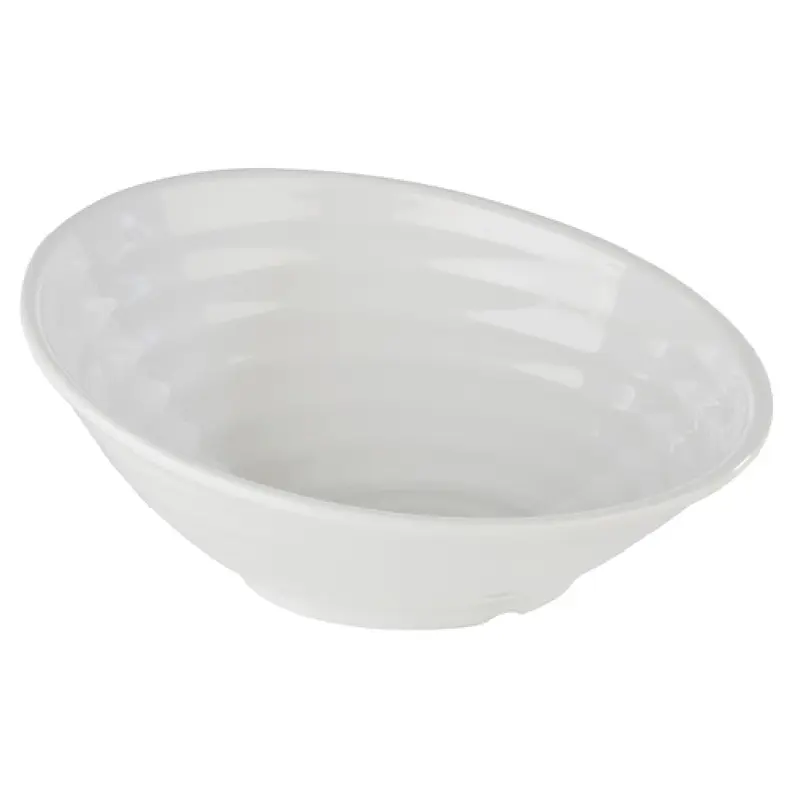 Libbey APS 84464 84-5/8 Oz White Bowl Angled Stackable Melamine 14 Inch