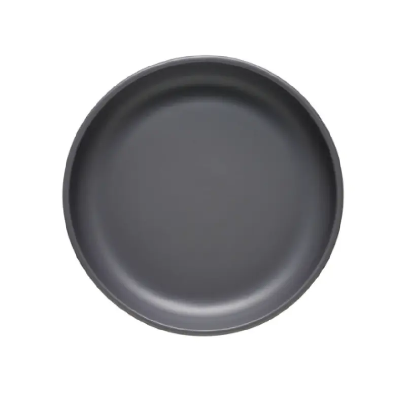 Libbey DRI-22-G 9 Inch Diameter Round Low Bowl Granite Satin Matte Porcelain