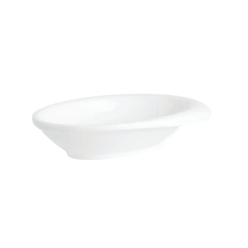 Tablecraft 10314W 1-1/2 Oz Mini Bowl Oval Melamine White Dishwasher Safe