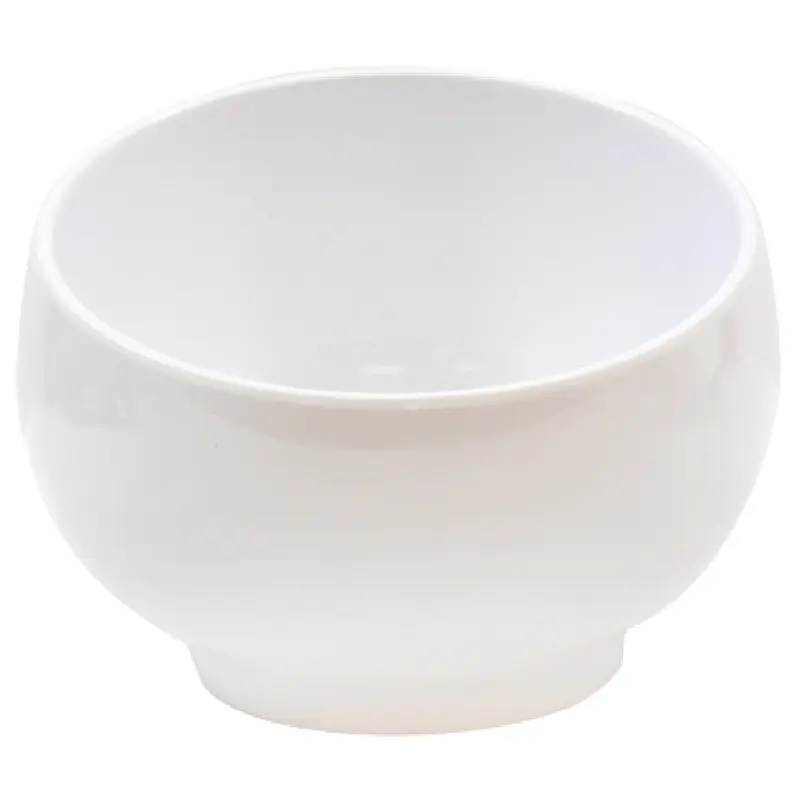 Tablecraft MBS75 1-1/2 Quart Melamine Bowl Round White with Footed Base