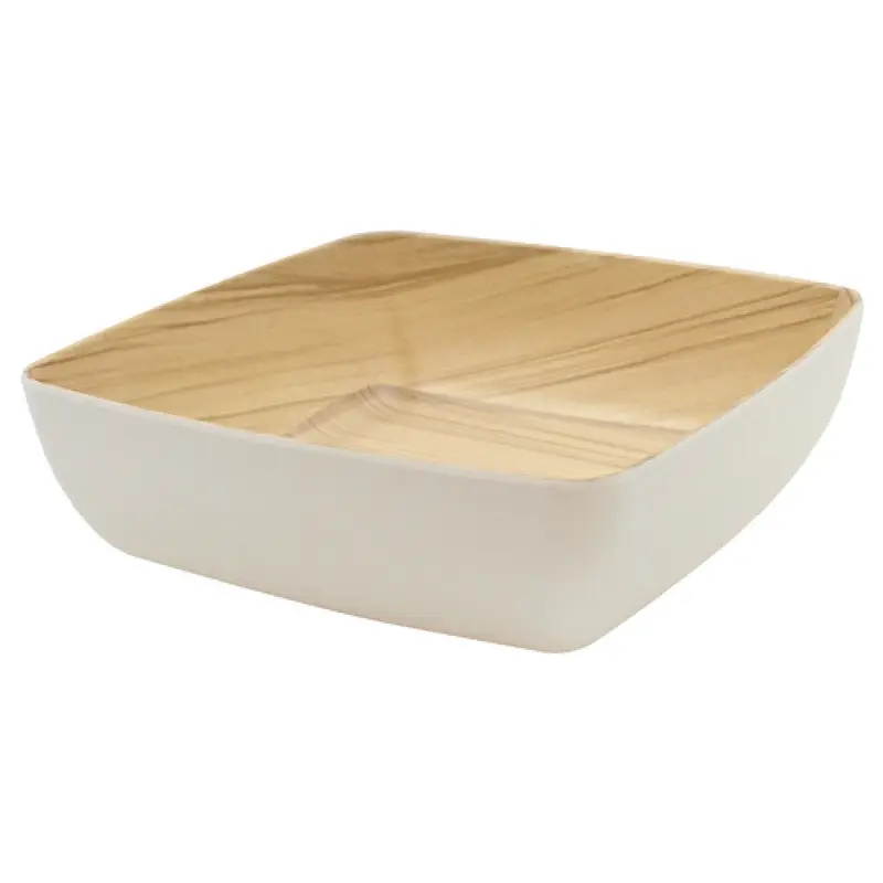 Tablecraft MGN10WHBAM 3-1/2 Quart Square Bowl Melamine Matte Finish White