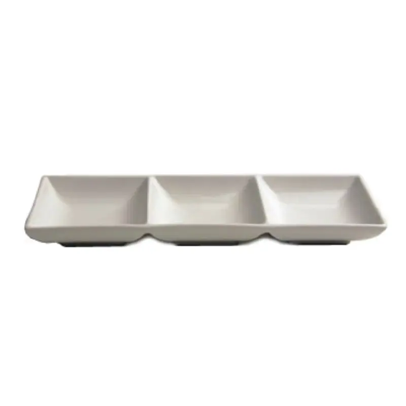 Tableware Solutions USA 20CCEVW137 9 Oz China Platter with 3 Compartments 12 Packs