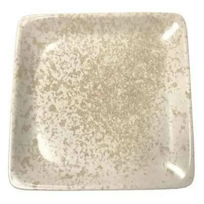 BauscherHepp 111529-425776 11 Inch Plate Square Porcelain Beige Sandstone