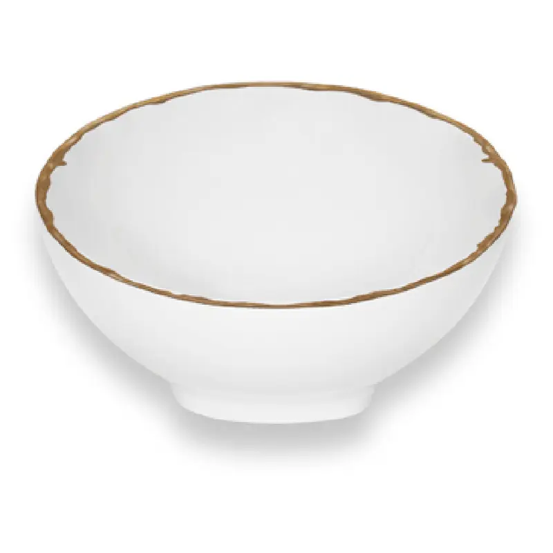 BauscherHepp 473165-380398 17 Oz Salad Bowl Round Porcelain Cosy Cottage Caramel