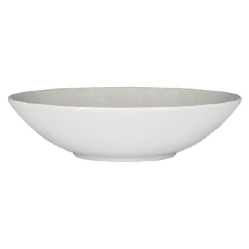 BauscherHepp 711330-700410 57-1/2 Oz. Round Coupe Plate Porcelain Stone Gray