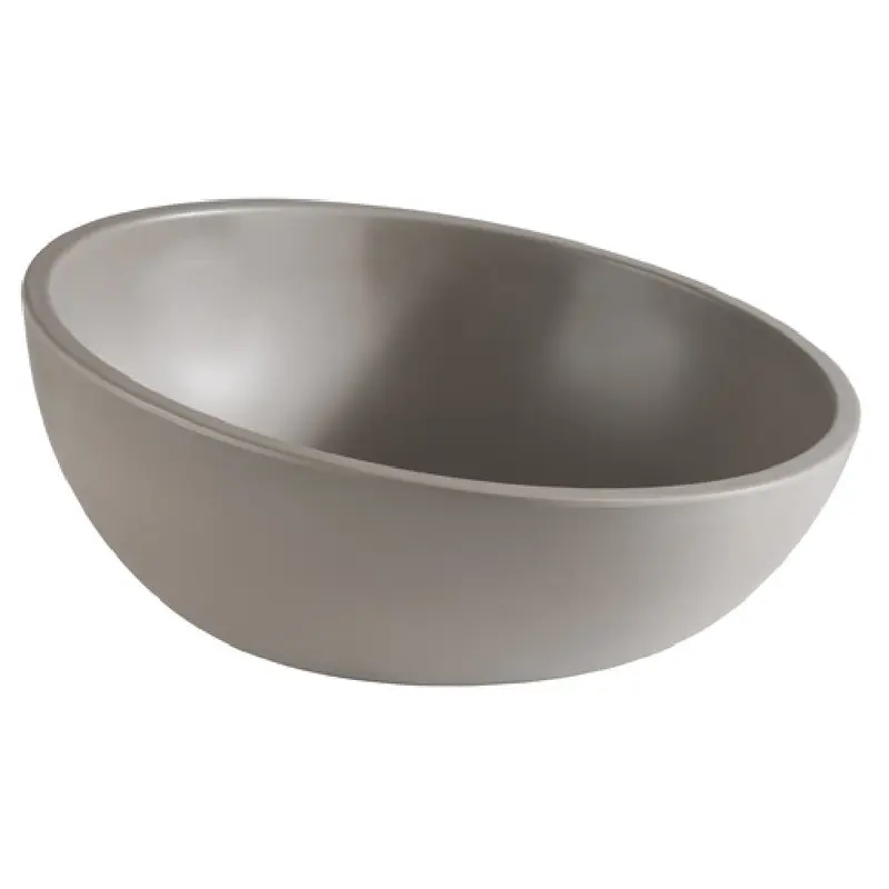 Libbey APS 84836 49-1/8 Oz Round Bowl Melamine Gray Stackable