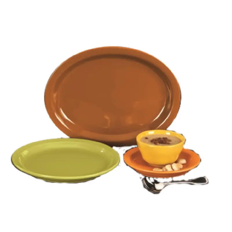 Libbey VCO-15 12 Oz Round Oatmeal Bowl Cantaloupe Orange Ceramic