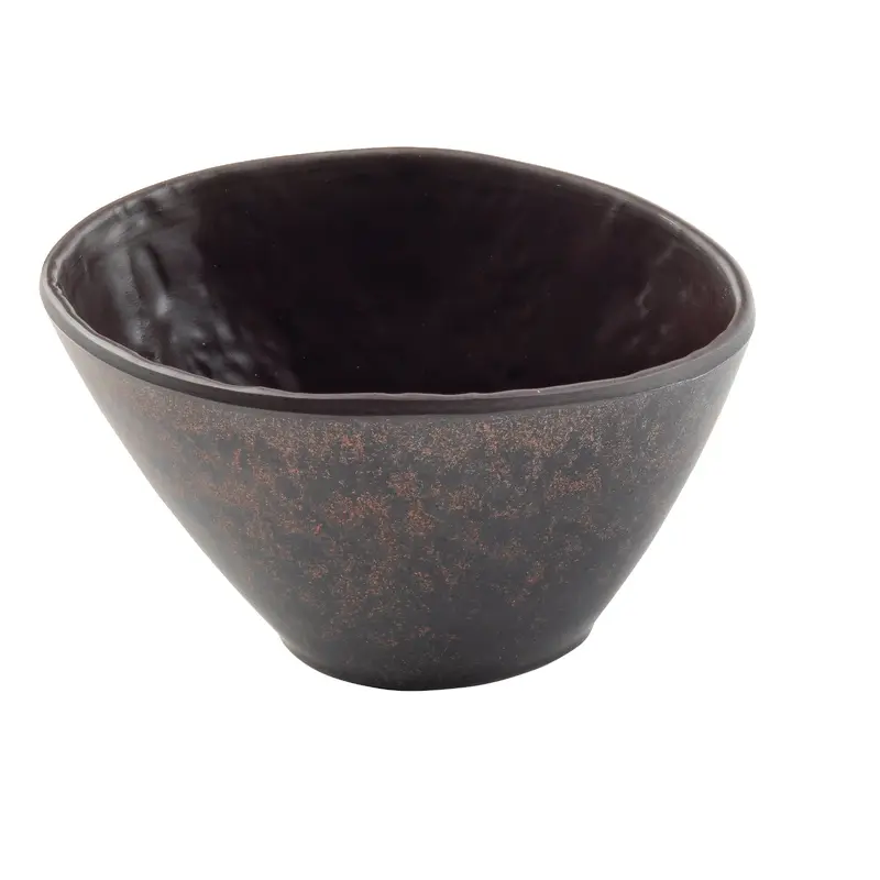 Tablecraft 10889 13 Oz Bowl Melamine Stone Pattern with Copper Flecks