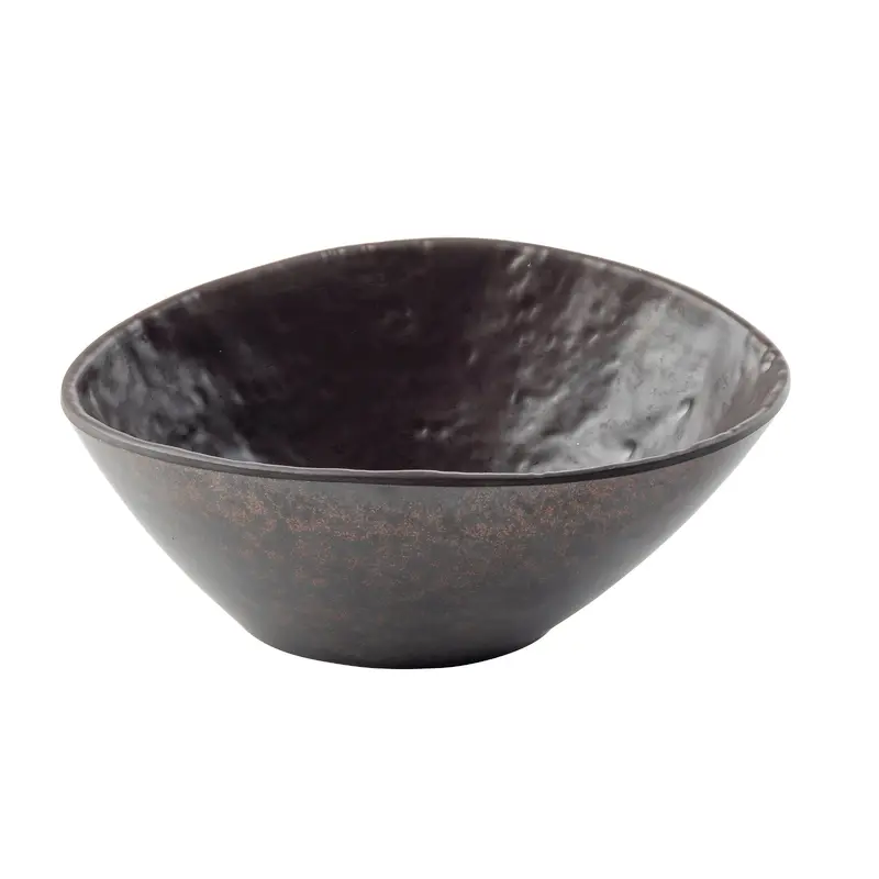 Tablecraft 10890 30 Oz Melamine Lunara Bowl 9 Inch Stone Pattern Copper Flecks