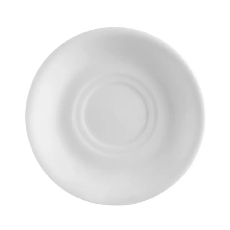CAC China RCN-2 6 Inch Diameter Round Saucer Porcelain Super White