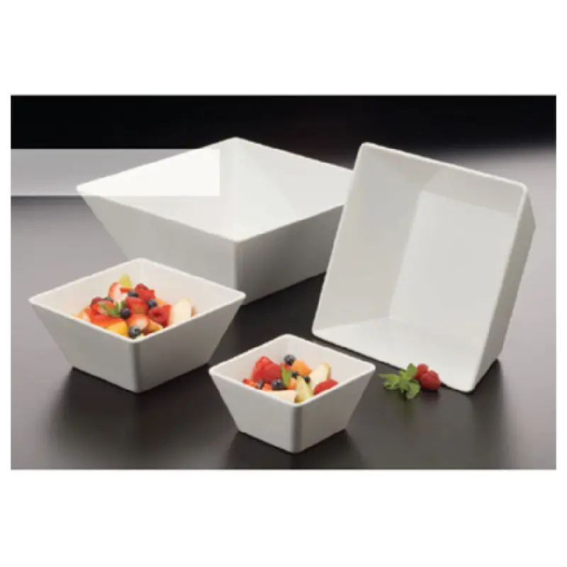 American Metalcraft MELSQ53 23 Oz Square Bowl Break Resistant Melamine White