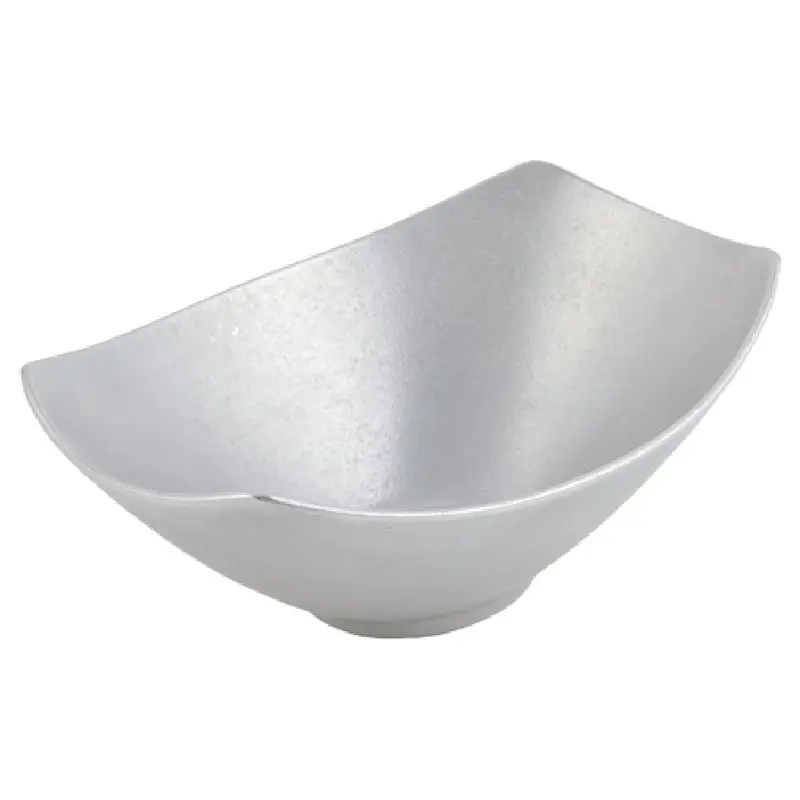 Bon Chef 2512 32 Oz Gondola Bowl Aluminum Pewter-Glo for Restaurant Dinnerware