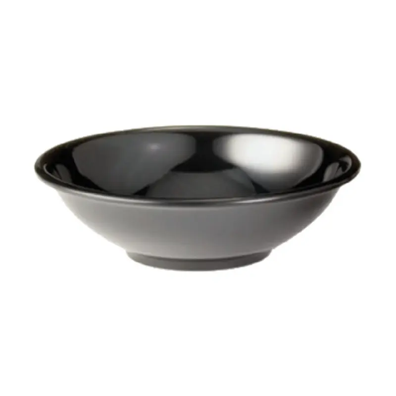 Tablecraft 252B 12 Oz Bowl Black Melamine Round Dishwasher Safe 5-3/4 Inch