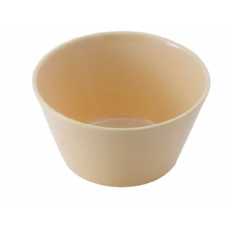 Winco MMB-8 8 Oz Tan Bouillon Cup Round Melamine Dishwasher Safe