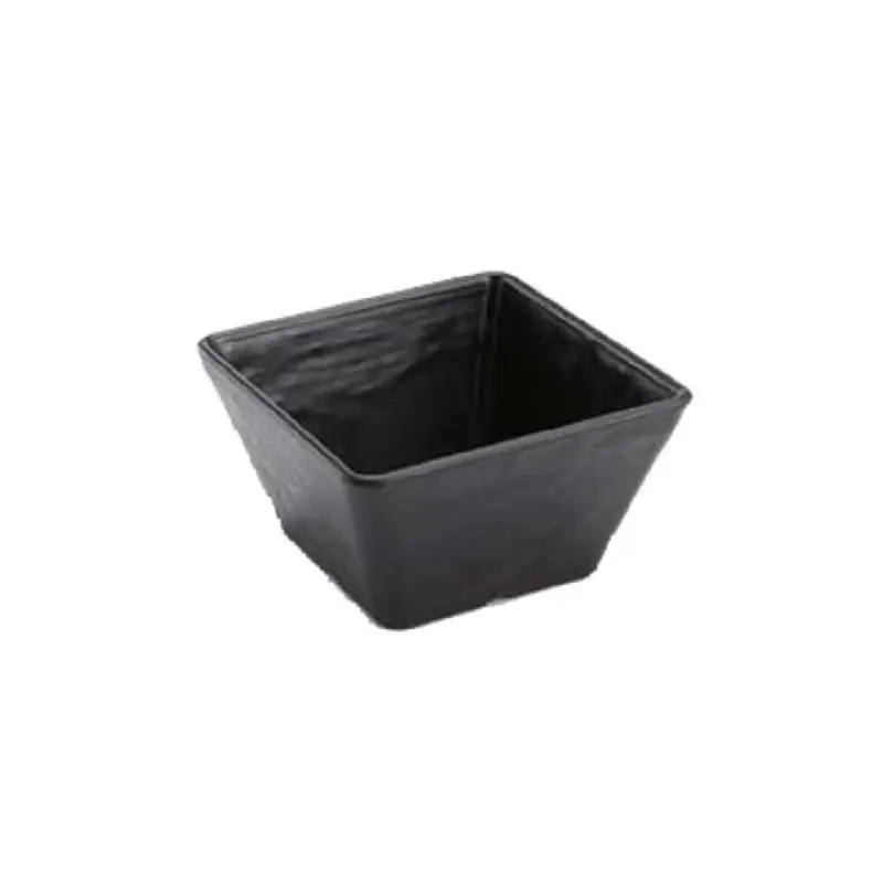 American Metalcraft FSMEL53 5 Inch 23 Oz Square Bowl Break Resistant Melamine Black
