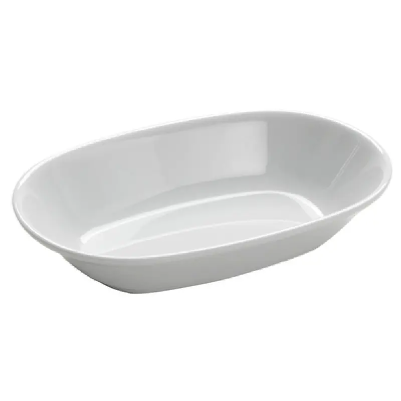 American Metalcraft MLRS9 18 Oz Oblong Bowl White Melamine Serving Dish