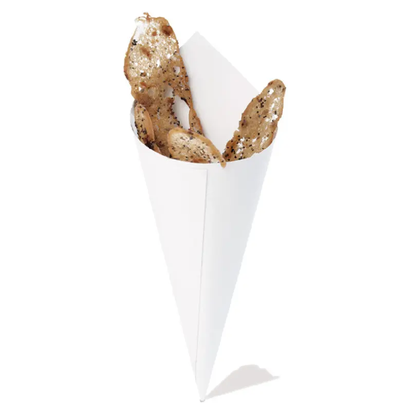 JB Prince R903 L 2-1/2 Inch Diameter Snack Cone Cardboard 100 Packs