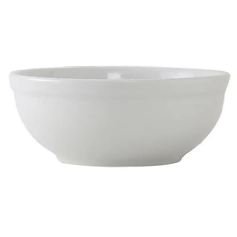 Tuxton ALB-1503 17 Oz Nappie Round Porcelain Bowl Dishwasher Safe White