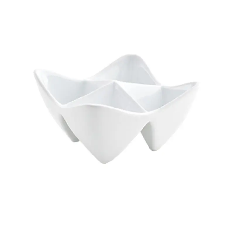 FOH DBO089WHP22 Kyoto Pinch Bowl 4-compartment 1 Oz. Per Bowl