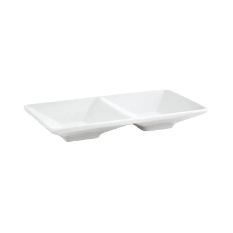 FOH DSD015WHP23 Kyoto Divided Dish 2-compartment 1 Oz. Per Bowl