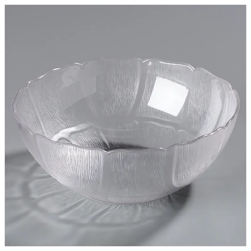 Carlisle 690907 9 Inch Clear Bowl 2.4 Quart Floral Shaped Polycarbonate