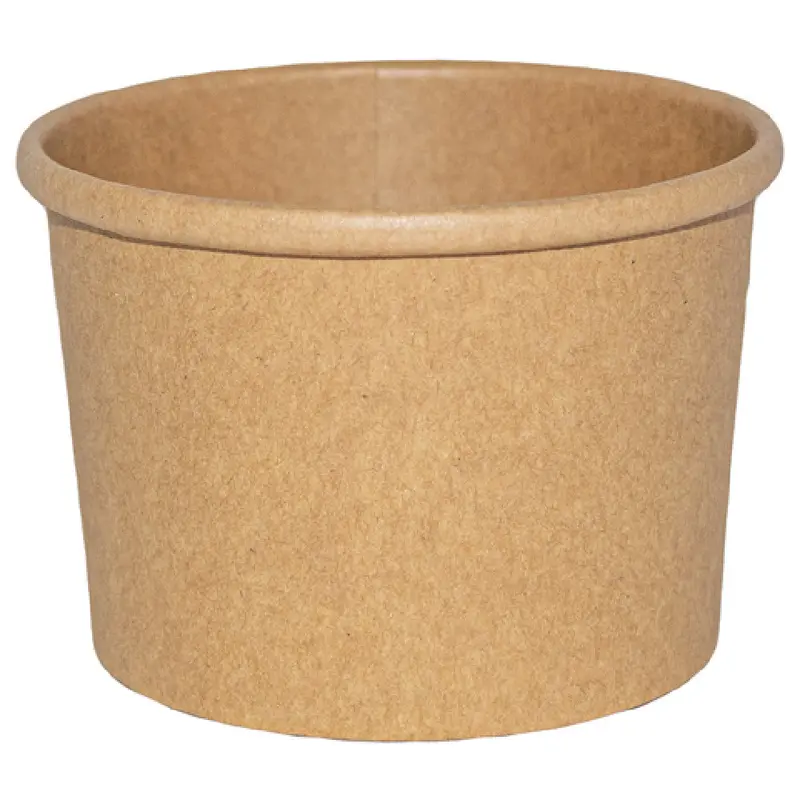 International Tableware TG-KS-8 8 Oz Kraft Paper Soup Cup Round 500 Packs
