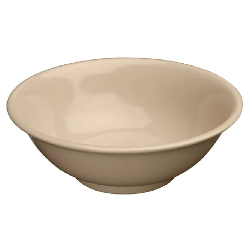 Winco MMB-41 41oz Round Rimless Bowl Melamine 8 Inch Tan