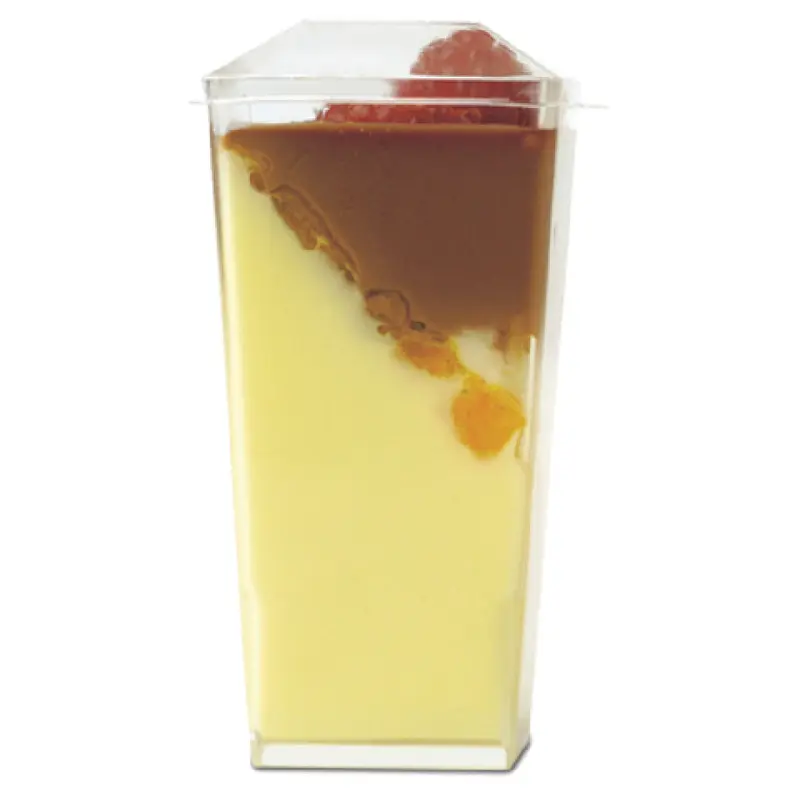 JB Prince R542 1.5 3.3 Oz Disposable Dish Square Base Plastic Transparent