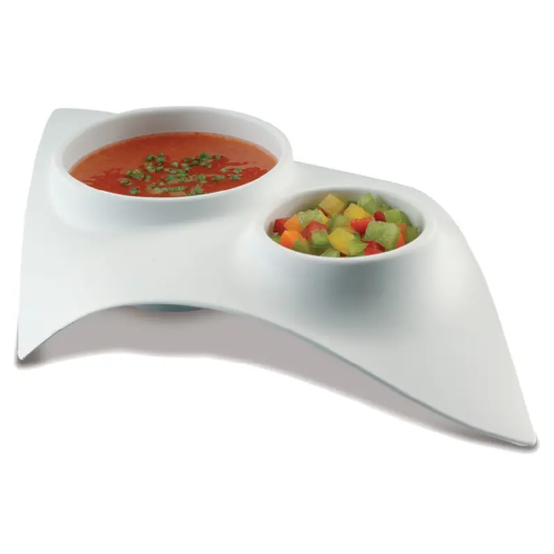 JB Prince R620 W1 7-1/2 Inch Disposable Bowl with 3 oz and 1-1/2 oz Compartments