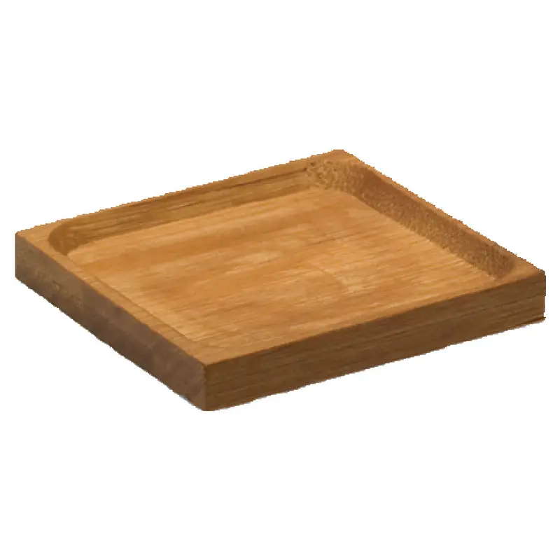 JB Prince R677 2-1/4 Inch Square Disposable Dish Bamboo Biodegradable