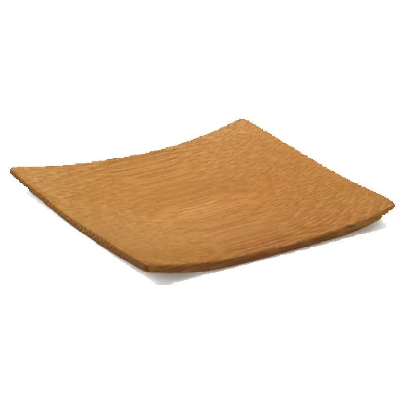 JB Prince R678 2-1/4 Inch Square Rimless Biodegradable Bamboo Disposable Dish