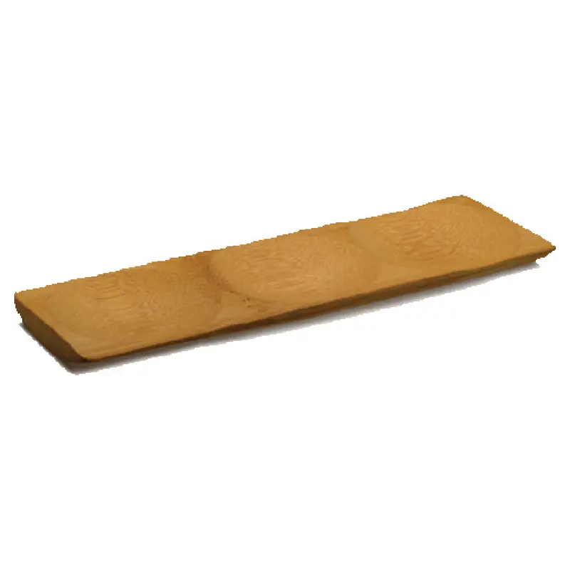JB Prince R679 7 Inch Bamboo Platter with 3 Impressions 12 Packs